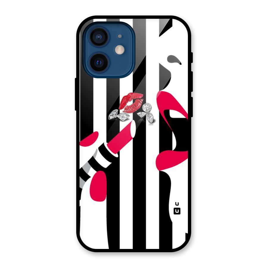 Bold Woman Glass Back Case for iPhone 12 Mini
