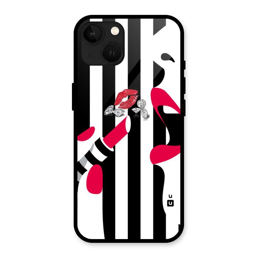 Bold Woman Glass Back Case for iPhone 13