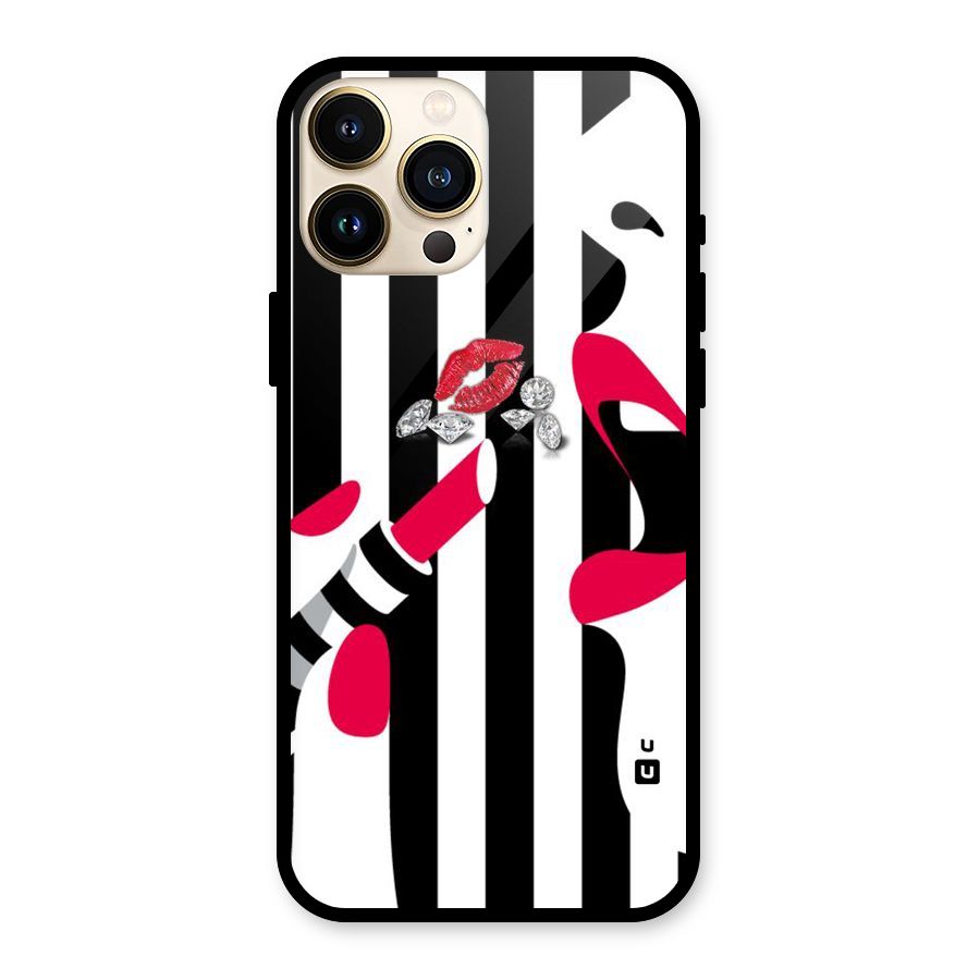 Bold Woman Glass Back Case for iPhone 13 Pro Max