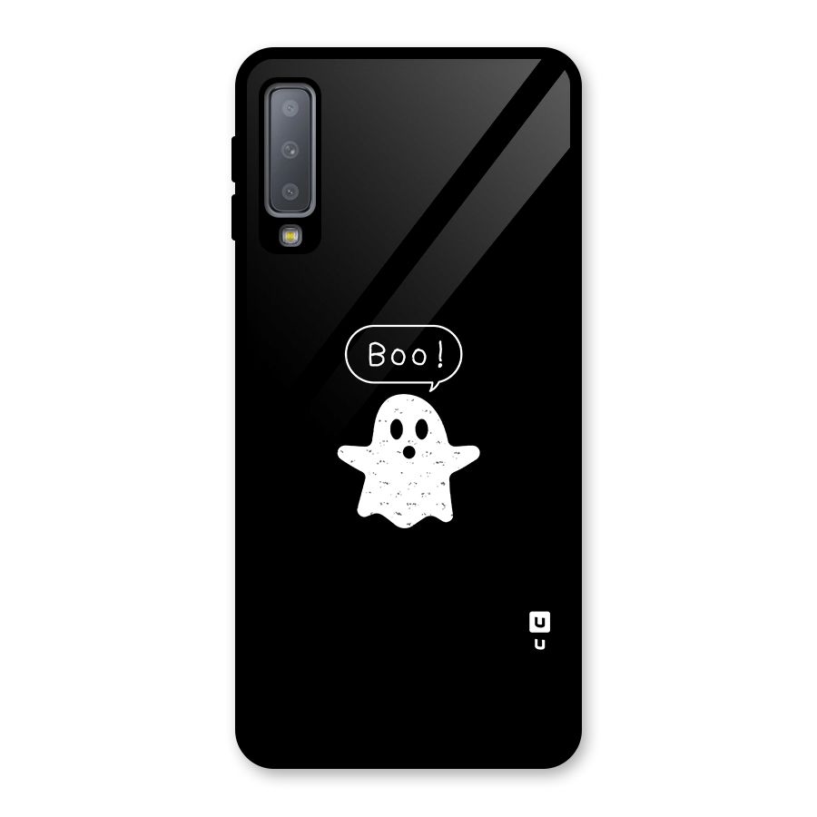 Boo Cute Ghost Glass Back Case for Galaxy A7 (2018)