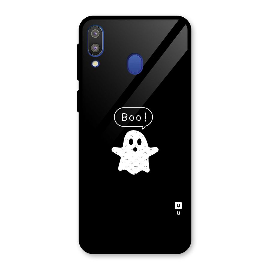 Boo Cute Ghost Glass Back Case for Galaxy M20