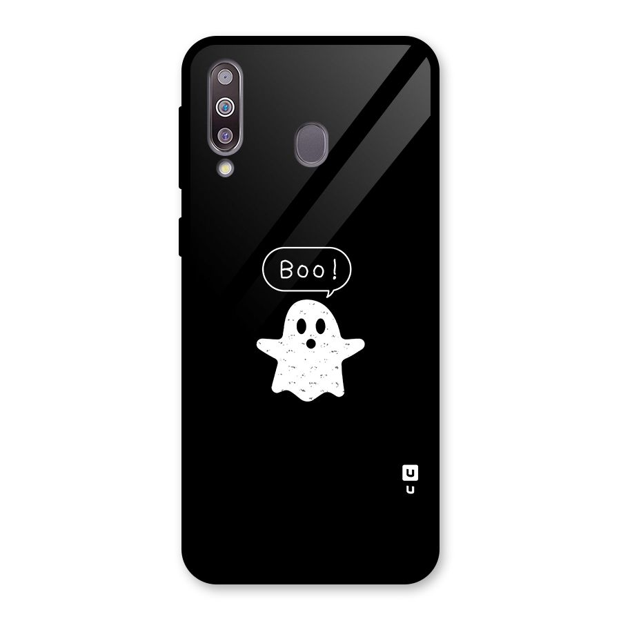 Boo Cute Ghost Glass Back Case for Galaxy M30