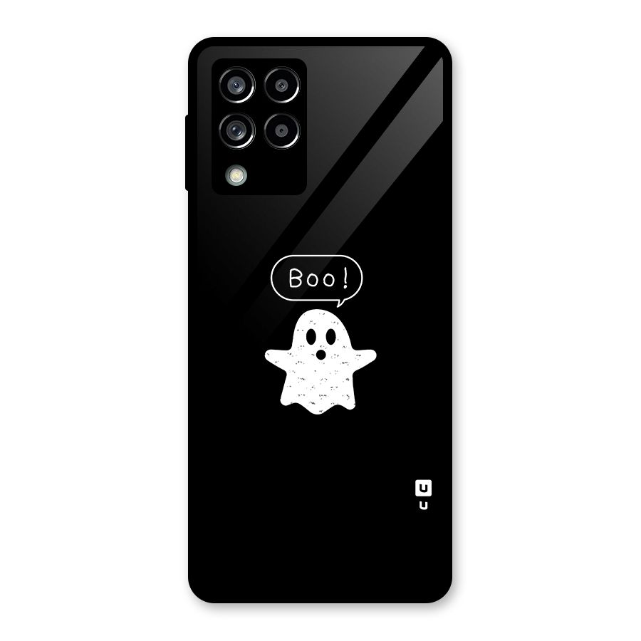 Boo Cute Ghost Glass Back Case for Galaxy M53 5G