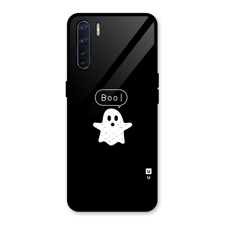Boo Cute Ghost Glass Back Case for Oppo F15