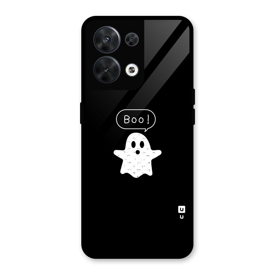 Boo Cute Ghost Glass Back Case for Oppo Reno8 5G