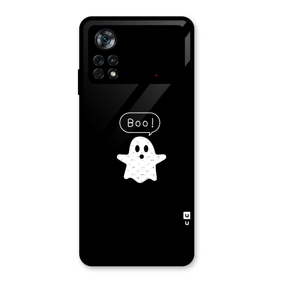 Boo Cute Ghost Glass Back Case for Poco X4 Pro 5G