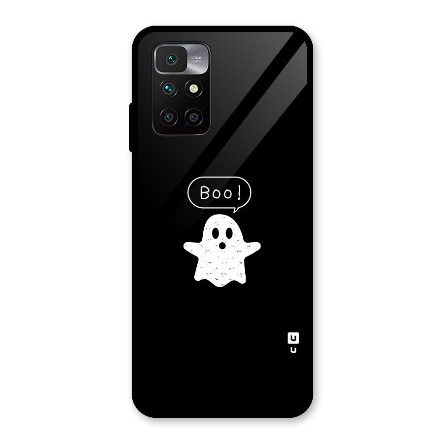 Boo Cute Ghost Glass Back Case for Redmi 10 Prime