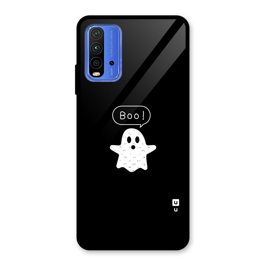 Boo Cute Ghost Glass Back Case for Redmi 9 Power