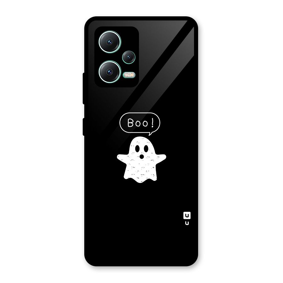 Boo Cute Ghost Glass Back Case for Redmi Note 12 5G