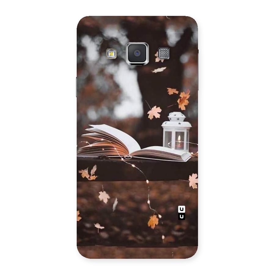 Book and Fall Leaves Back Case for Galaxy A3