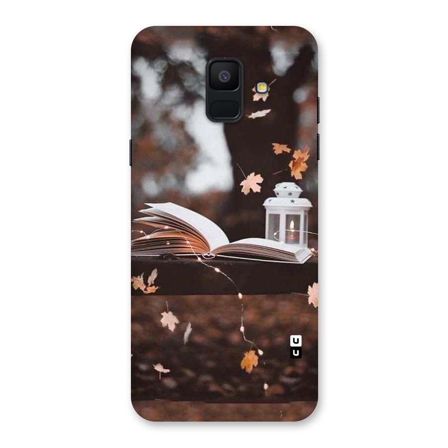 Book and Fall Leaves Back Case for Galaxy A6 (2018)