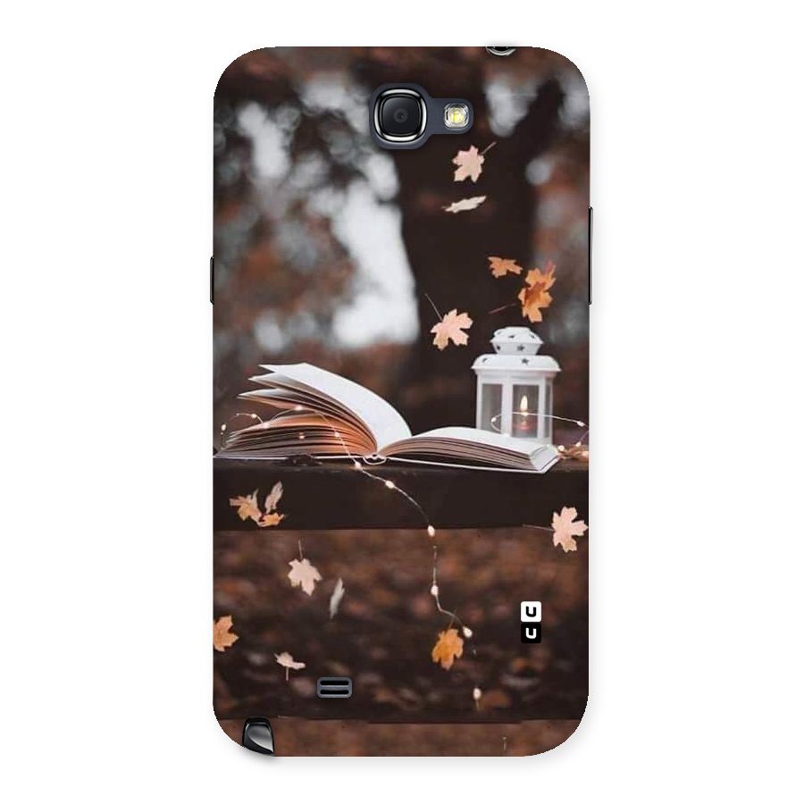 Book and Fall Leaves Back Case for Galaxy Note 2