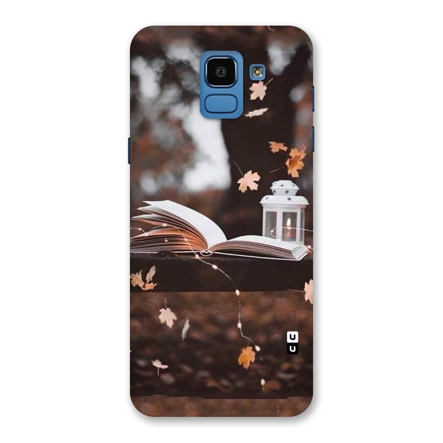 Book and Fall Leaves Back Case for Galaxy On6