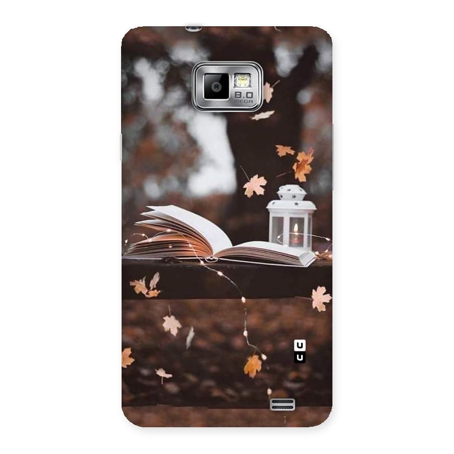 Book and Fall Leaves Back Case for Galaxy S2
