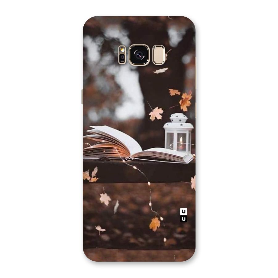 Book and Fall Leaves Back Case for Galaxy S8 Plus