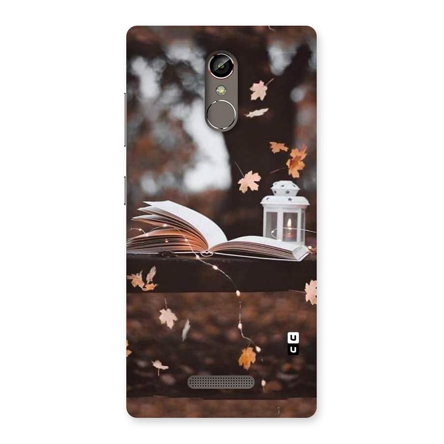 Book and Fall Leaves Back Case for Gionee S6s