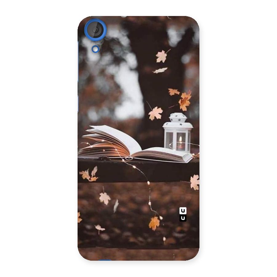 Book and Fall Leaves Back Case for HTC Desire 820