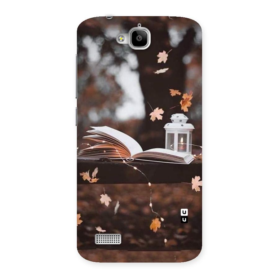 Book and Fall Leaves Back Case for Honor Holly