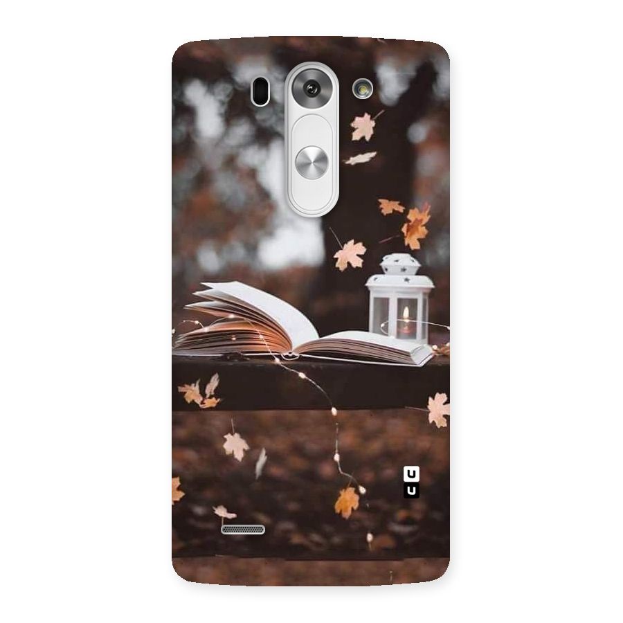 Book and Fall Leaves Back Case for LG G3 Mini