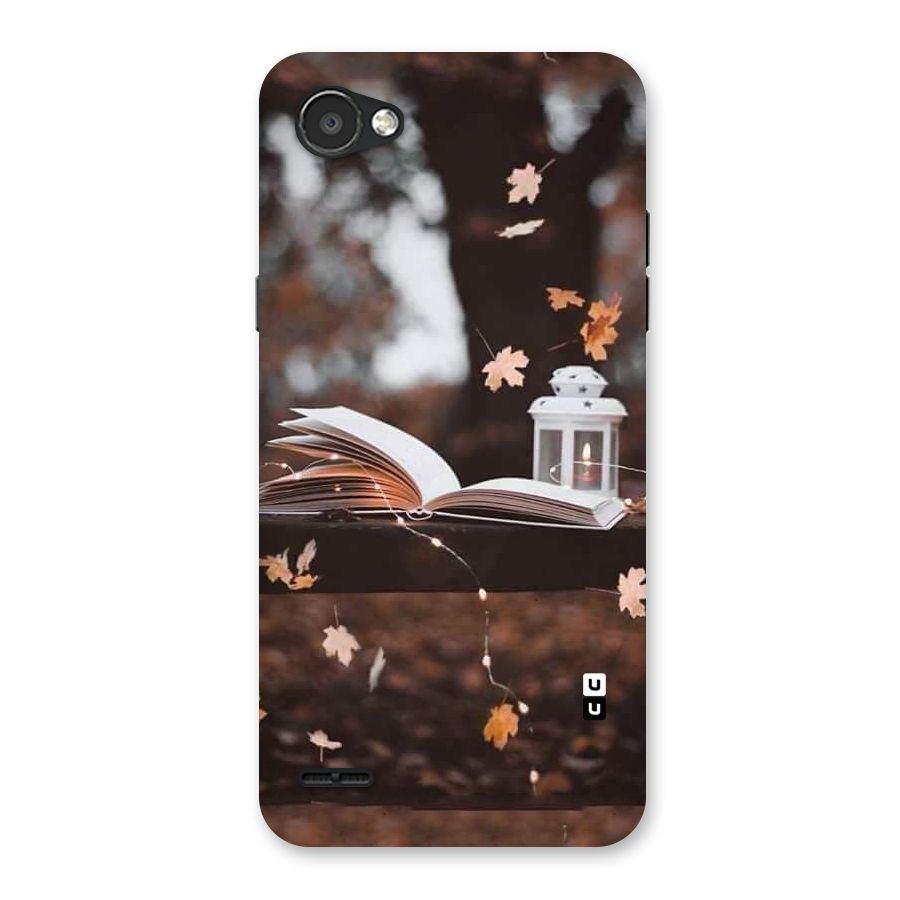 Book and Fall Leaves Back Case for LG Q6