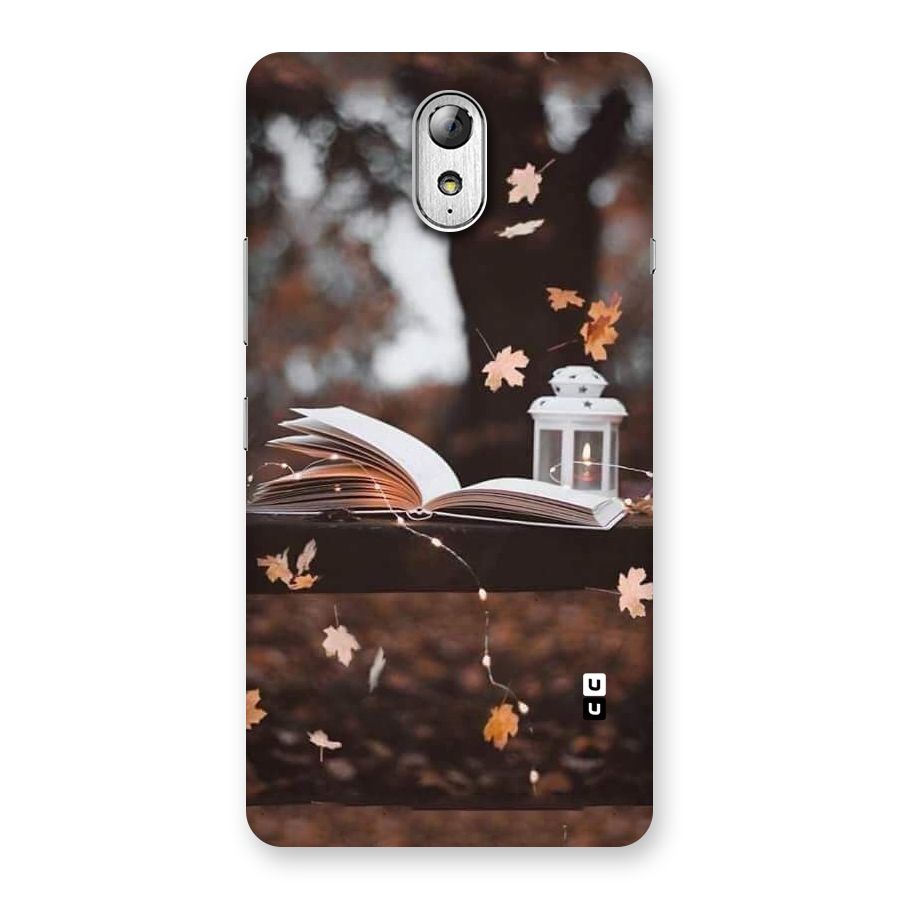 Book and Fall Leaves Back Case for Lenovo Vibe P1M