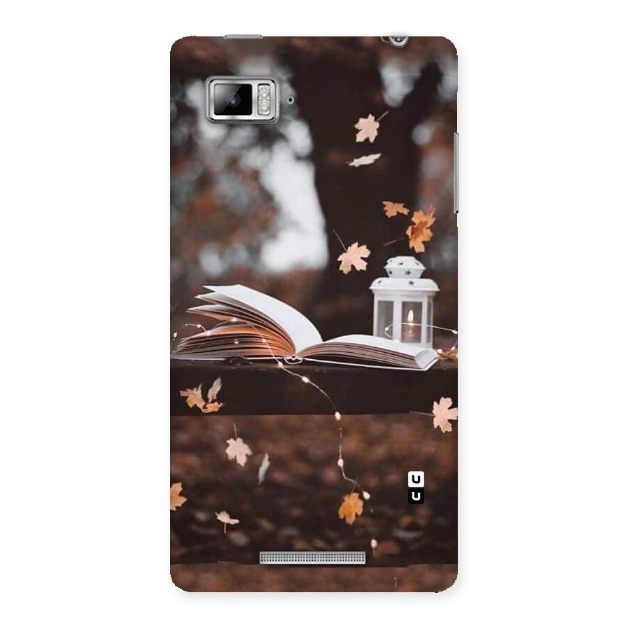 Book and Fall Leaves Back Case for Lenovo Vibe Z K910