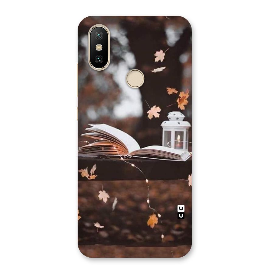 Book and Fall Leaves Back Case for Mi A2