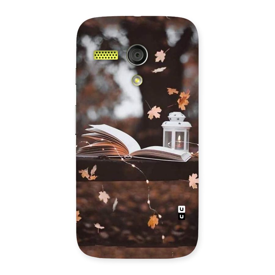 Book and Fall Leaves Back Case for Moto G
