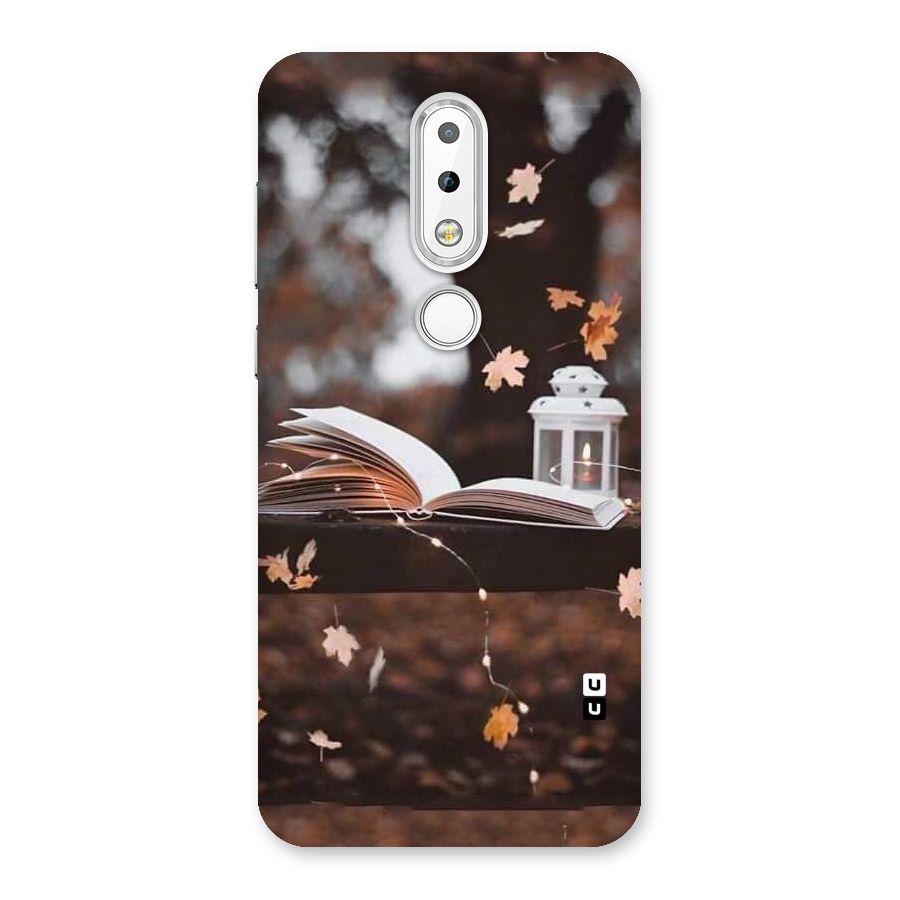 Book and Fall Leaves Back Case for Nokia 6.1 Plus