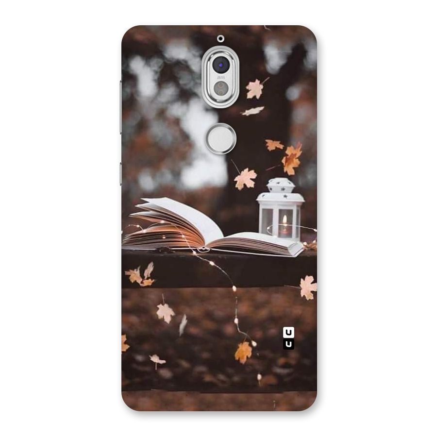 Book and Fall Leaves Back Case for Nokia 7