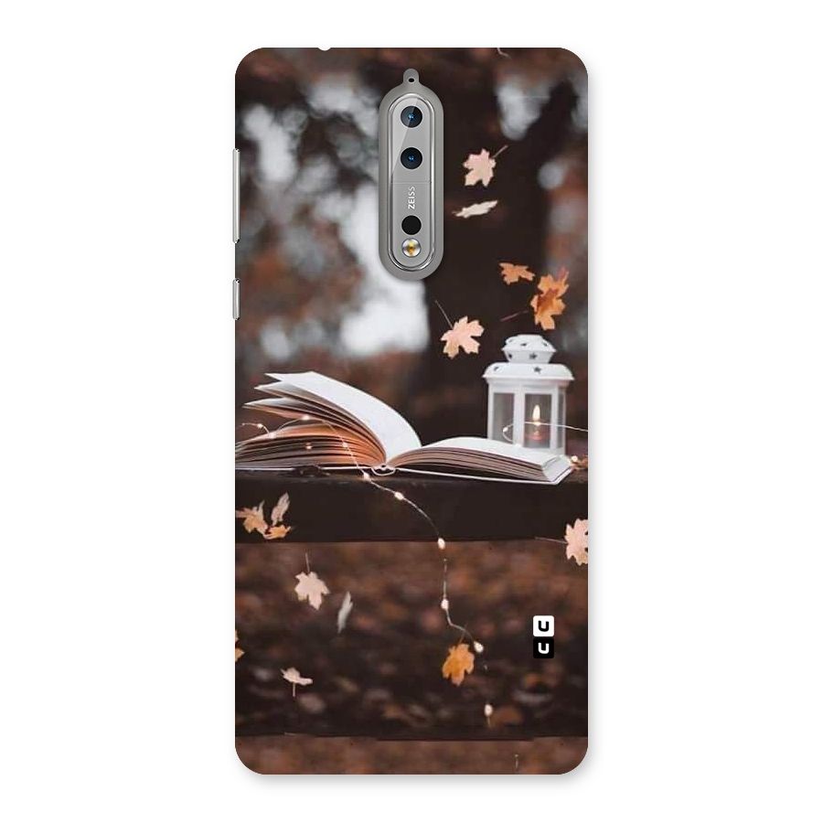 Book and Fall Leaves Back Case for Nokia 8