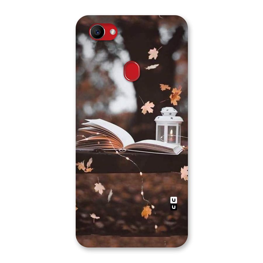 Book and Fall Leaves Back Case for Oppo F7