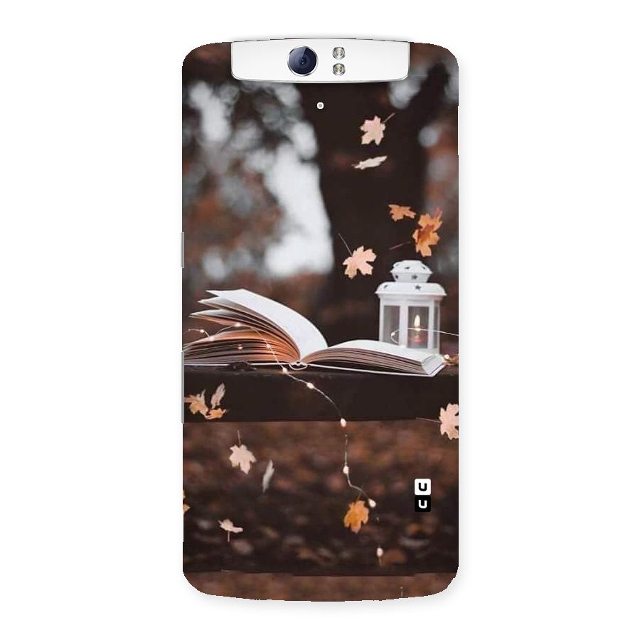 Book and Fall Leaves Back Case for Oppo N1