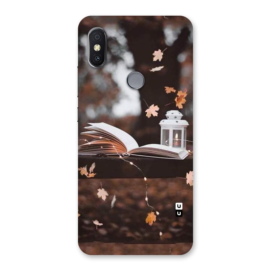 Book and Fall Leaves Back Case for Redmi Y2