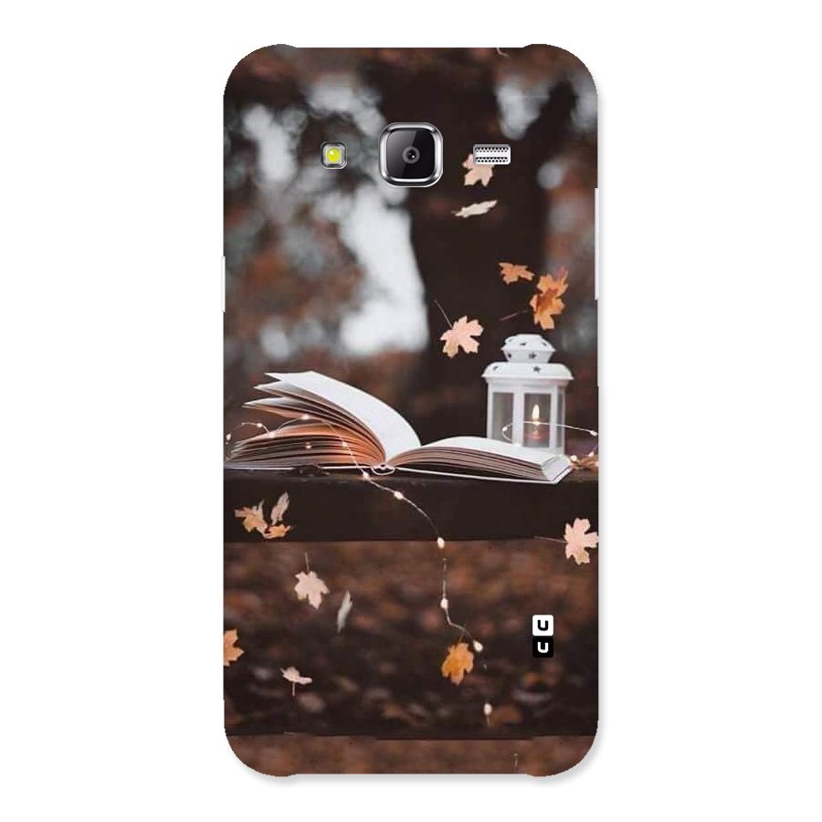 Book and Fall Leaves Back Case for Samsung Galaxy J5