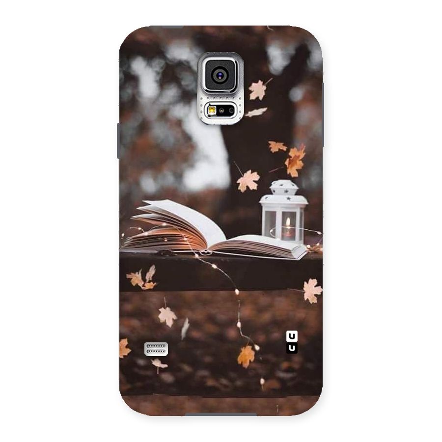 Book and Fall Leaves Back Case for Samsung Galaxy S5