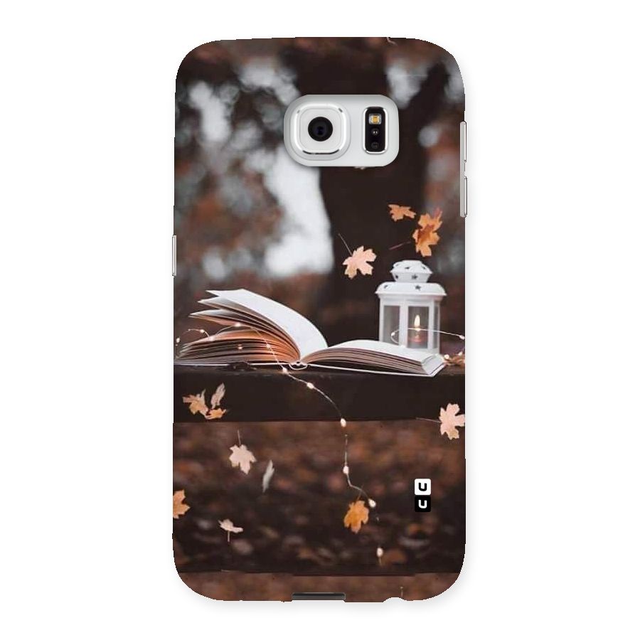 Book and Fall Leaves Back Case for Samsung Galaxy S6