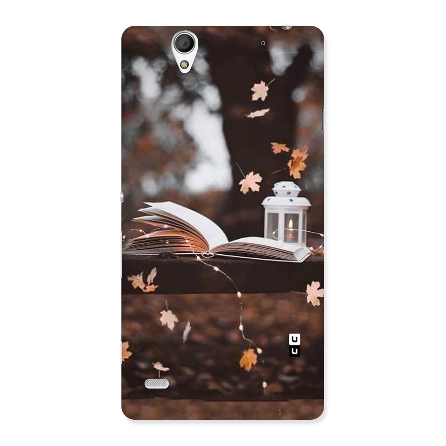 Book and Fall Leaves Back Case for Sony Xperia C4
