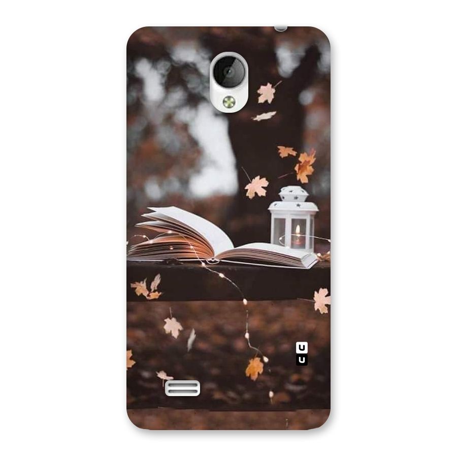 Book and Fall Leaves Back Case for Vivo Y21