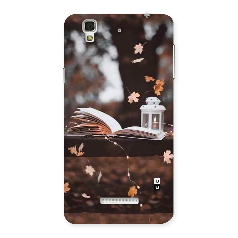 Book and Fall Leaves Back Case for YU Yureka Plus