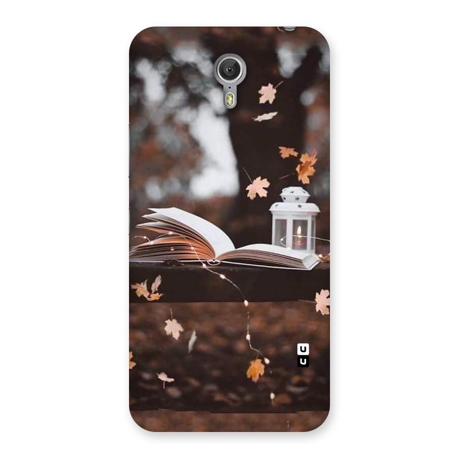 Book and Fall Leaves Back Case for Zuk Z1