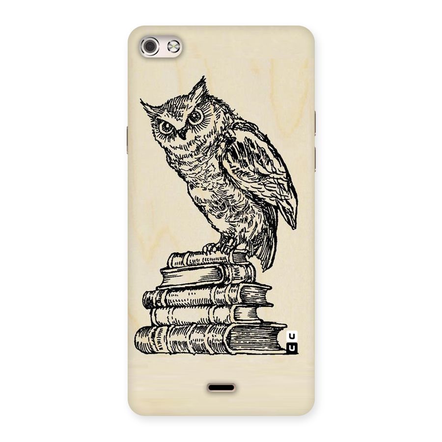 Book Owl Back Case for Micromax Canvas Silver 5