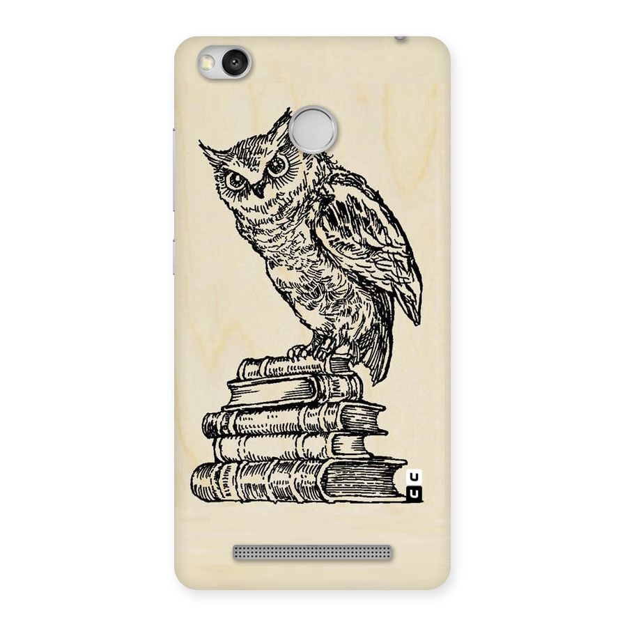 Book Owl Back Case for Redmi 3S Prime