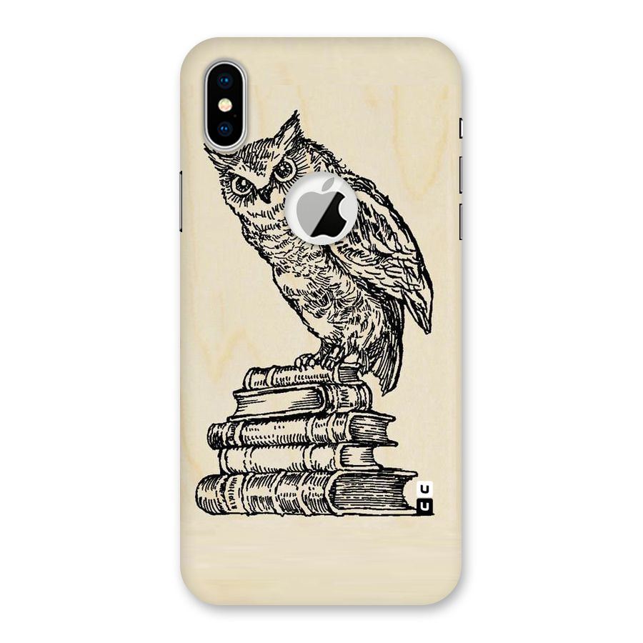 Book Owl Back Case for iPhone X Logo Cut