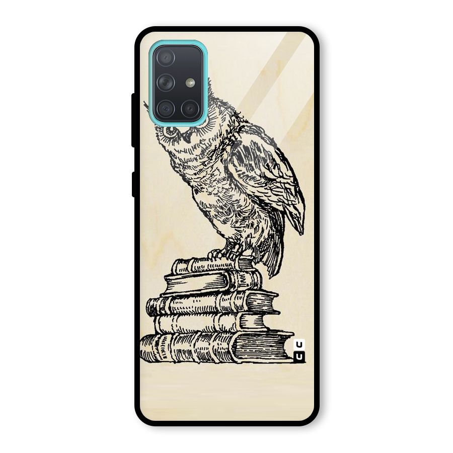 Book Owl Glass Back Case for Galaxy A71