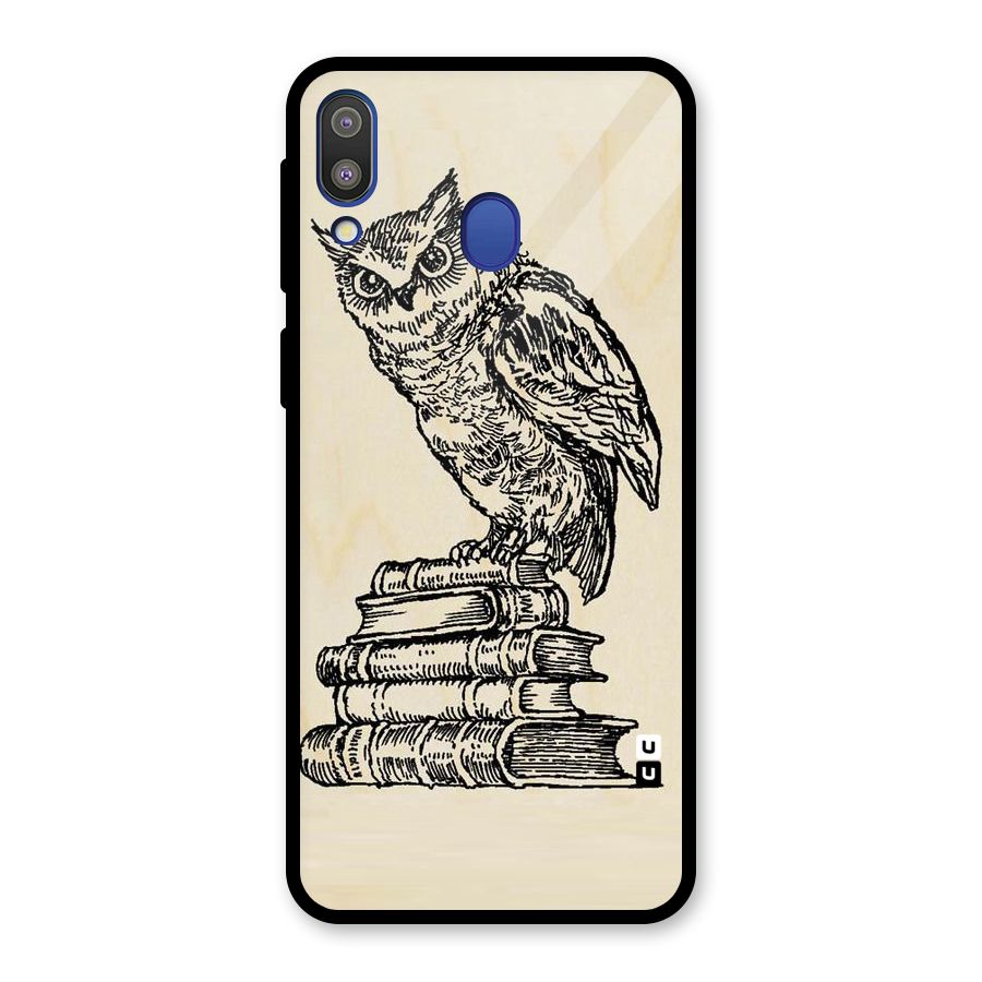 Book Owl Glass Back Case for Galaxy M20