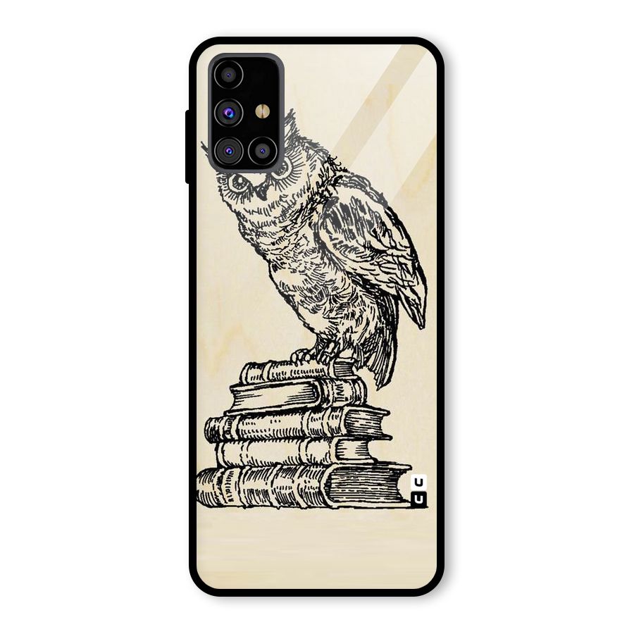 Book Owl Glass Back Case for Galaxy M31s