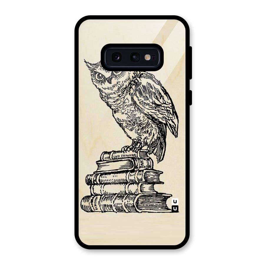 Book Owl Glass Back Case for Galaxy S10e