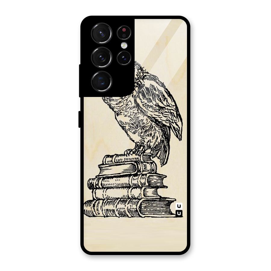 Book Owl Glass Back Case for Galaxy S21 Ultra 5G