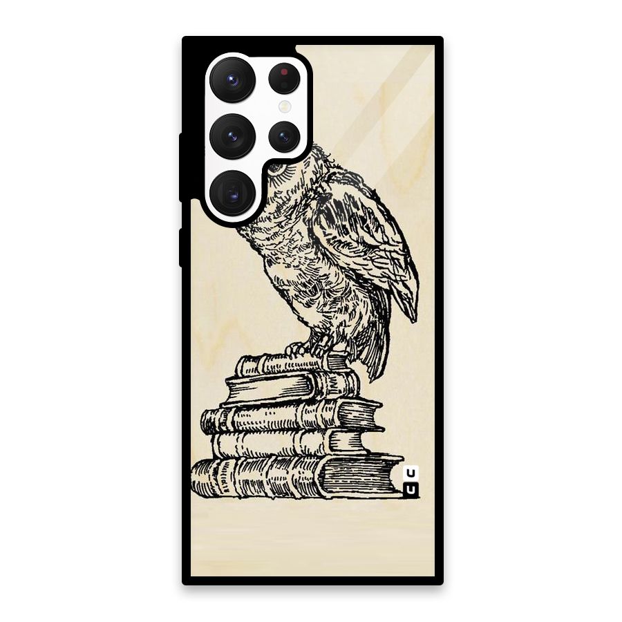 Book Owl Glass Back Case for Galaxy S22 Ultra 5G